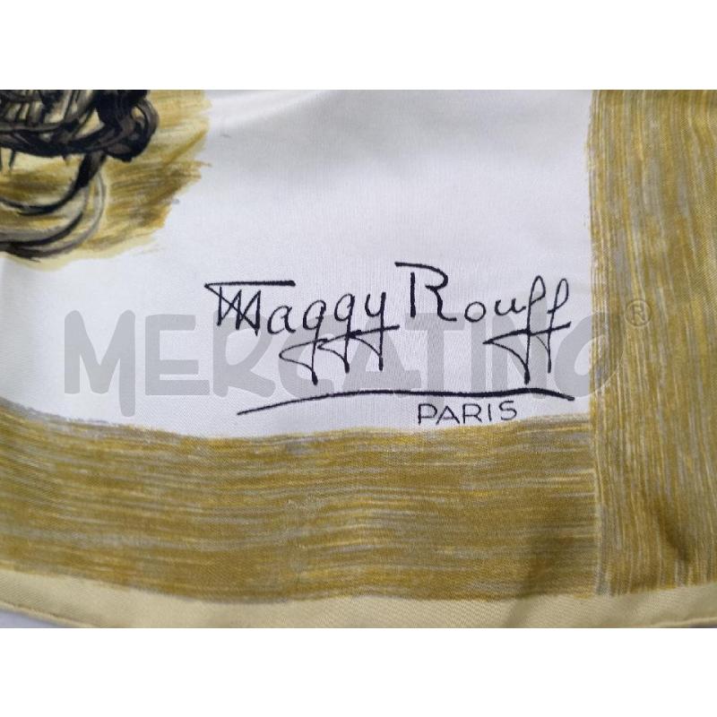 FOULARD MAGGY ROUFF BEIGE GIALLO NERO MONGOLFIERE | Mercatino dell'Usato Moncalieri bengasi 5