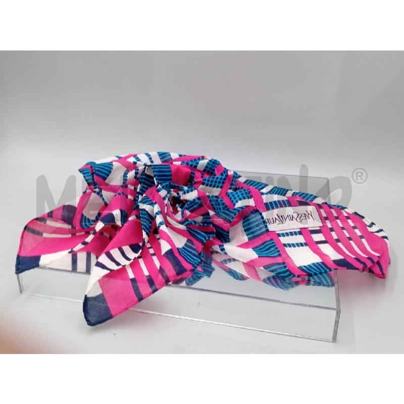 FOULARD YVES SAINT LAURENT AZZURRO FUCSIA QUADRETTI | Mercatino dell'Usato Moncalieri bengasi 2