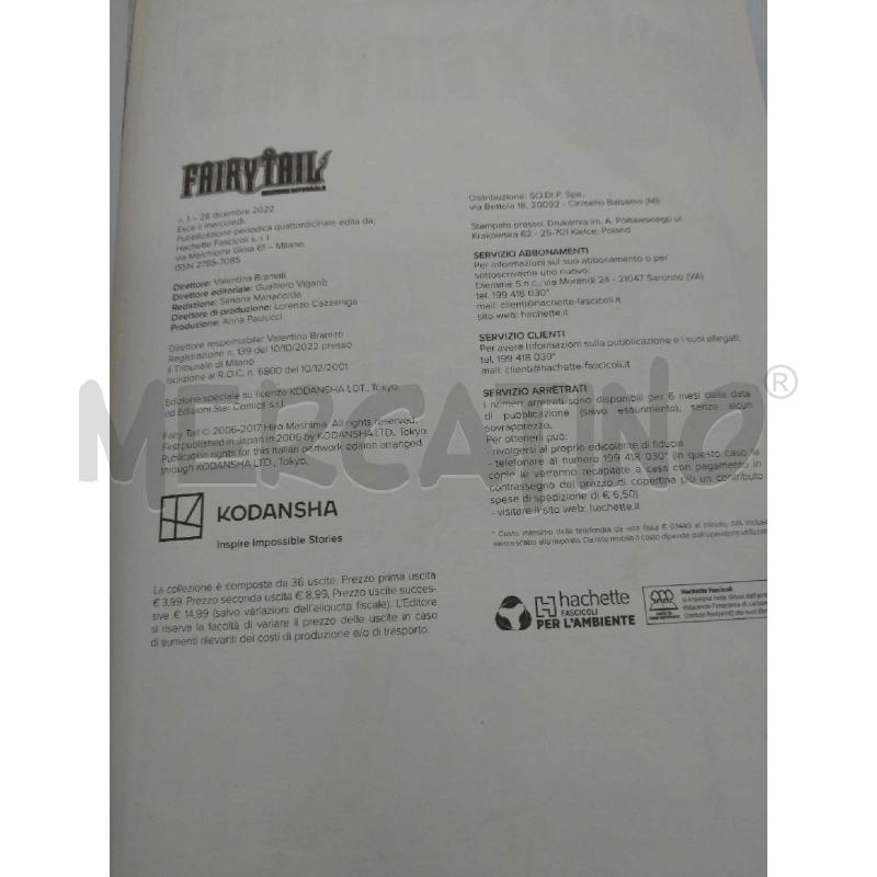 FUMETTO FAIRY TAIL EDIZIONE INTEGRALE N.1 HACHETTE CON POSTER INTEGRO | Mercatino dell'Usato Moncalieri bengasi 3