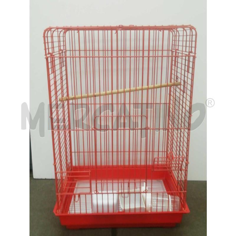 GABBIA UCCELLI ROSSA ALTA BASE PLASTICA ROSSA | Mercatino dell'Usato Moncalieri bengasi 1