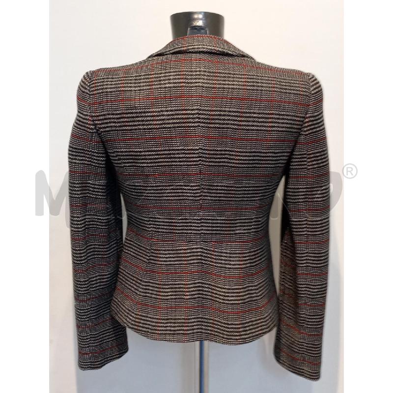 GIACCA DONNA EMPORIO ARMANI NERA QUADRI BIANCO ROSSO | Mercatino dell'Usato Moncalieri bengasi 2