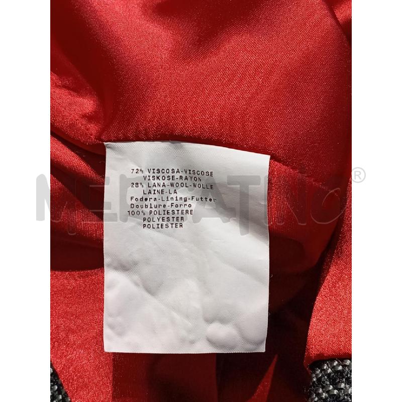 GIACCA DONNA EMPORIO ARMANI NERA QUADRI BIANCO ROSSO | Mercatino dell'Usato Moncalieri bengasi 4
