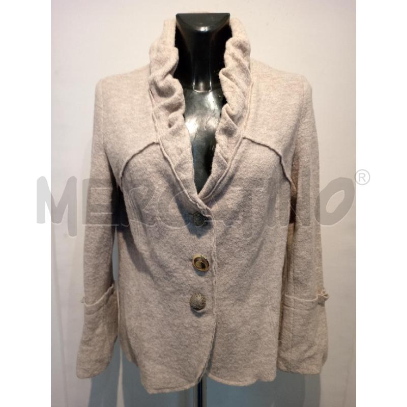 GIACCA DONNA GIULIA GALANTI BEIGE COLLO CON VOILANT | Mercatino dell'Usato Moncalieri bengasi 1