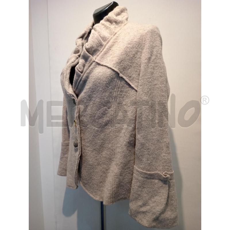 GIACCA DONNA GIULIA GALANTI BEIGE COLLO CON VOILANT | Mercatino dell'Usato Moncalieri bengasi 3