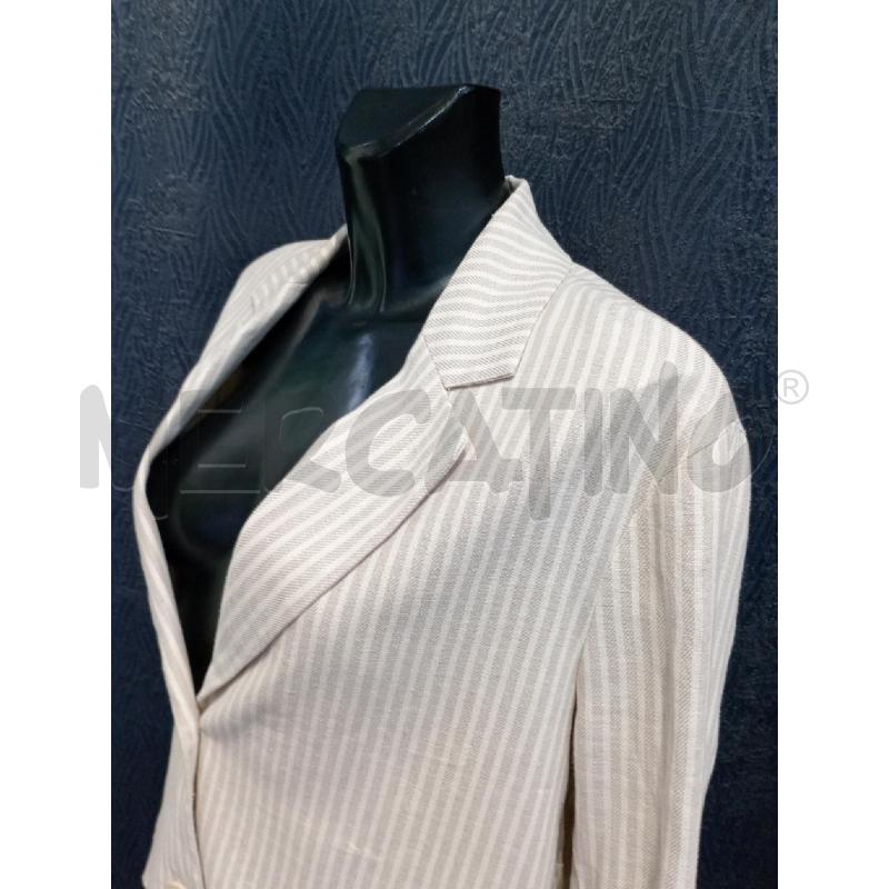 GIACCA DONNA HAVEONE RIGHE BEIGE BIANCA | Mercatino dell'Usato Moncalieri bengasi 3