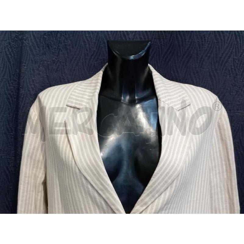 GIACCA DONNA HAVEONE RIGHE BEIGE BIANCA | Mercatino dell'Usato Moncalieri bengasi 4