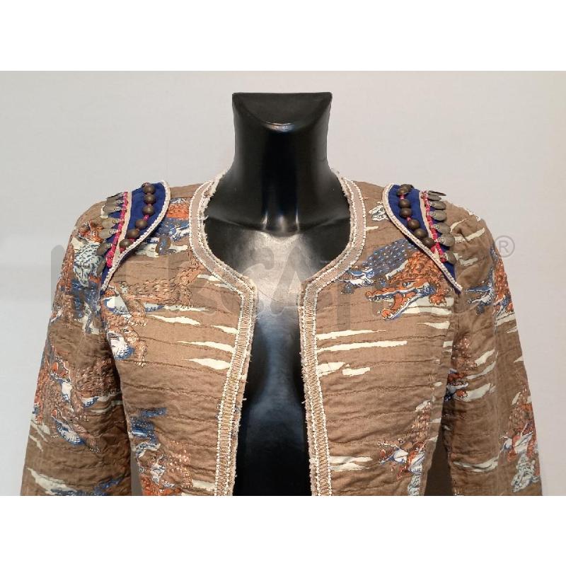 GIACCA DONNA MAISON SCOTCH MARRONE COCCODRILLI CON CIONDOLI | Mercatino dell'Usato Moncalieri bengasi 3