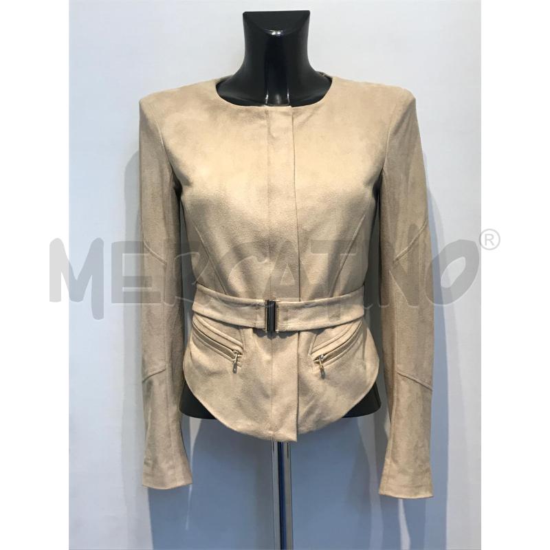 GIACCA DONNA MARCIANO BEIGE CON CINTURA SCAMOSCIATO | Mercatino dell'Usato Moncalieri bengasi 1