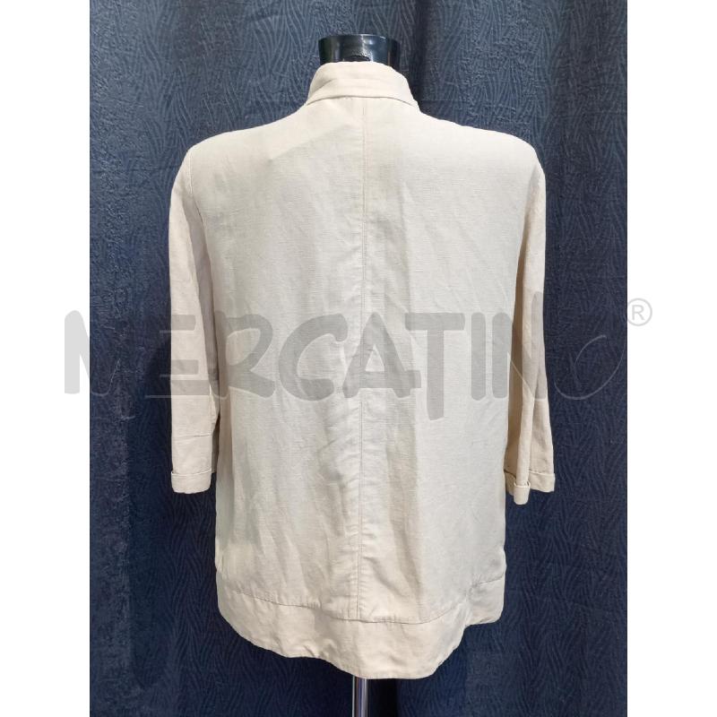 GIACCA DONNA MAX & CO BEIGE LINO CON TASCA DAVANTI | Mercatino dell'Usato Moncalieri bengasi 2