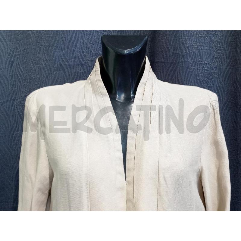 GIACCA DONNA MAX & CO BEIGE LINO CON TASCA DAVANTI | Mercatino dell'Usato Moncalieri bengasi 3