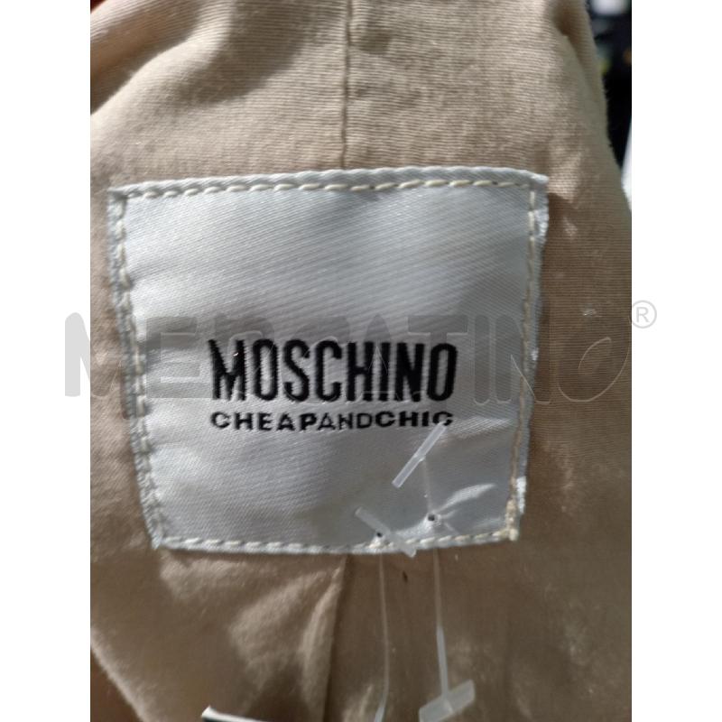 GIACCA DONNA MOSCHINO BEIGE IN PELLE CUCITURE ROSSE | Mercatino dell'Usato Moncalieri bengasi 4