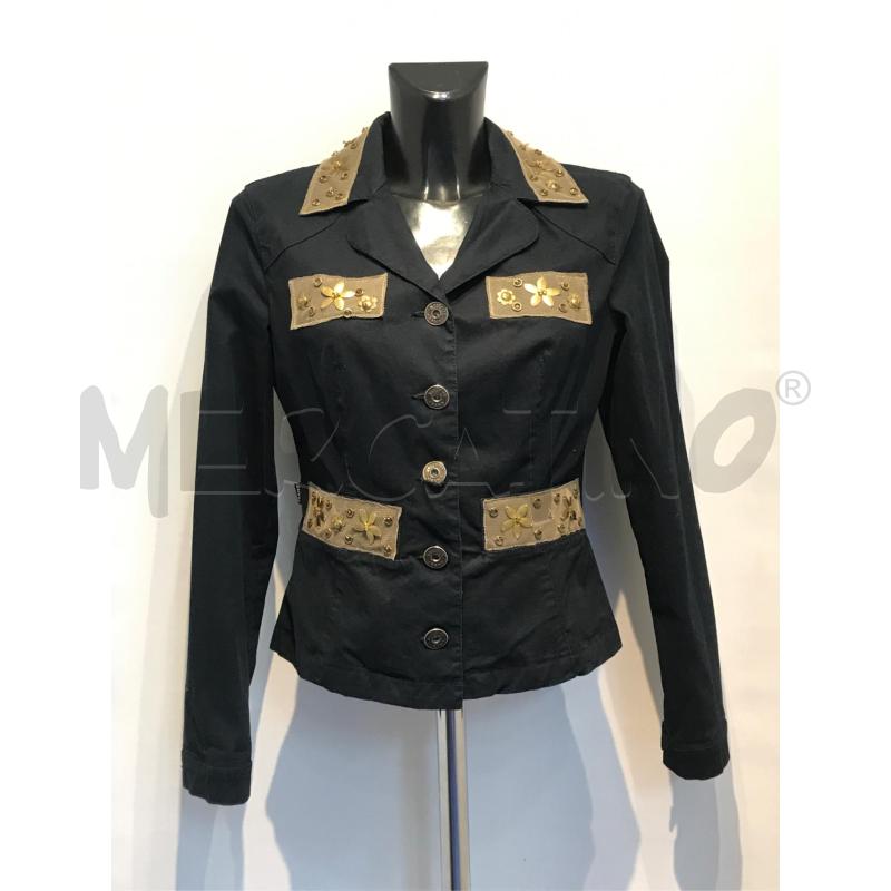 GIACCA DONNA MOSCHINO BLU INSERTI FIORI DORATI | Mercatino dell'Usato Moncalieri bengasi 1