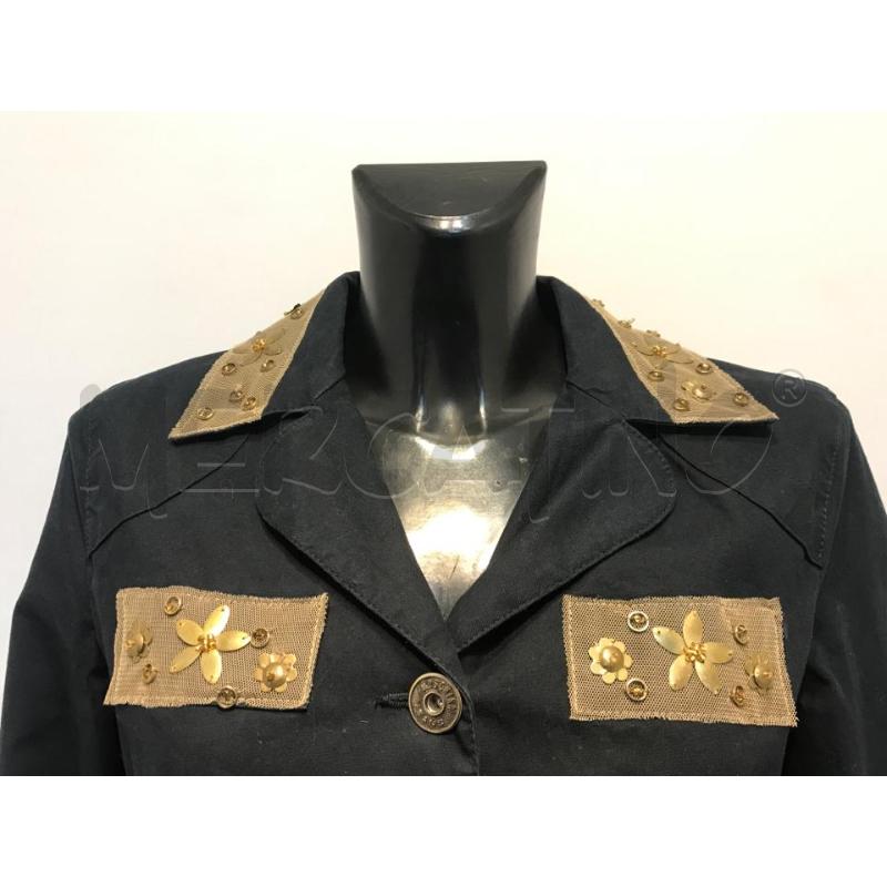 GIACCA DONNA MOSCHINO BLU INSERTI FIORI DORATI | Mercatino dell'Usato Moncalieri bengasi 3