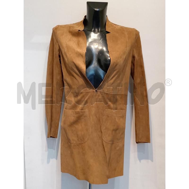 GIACCA DONNA MY SKIN SCAMOSCIATA MARRONE LUNGA | Mercatino dell'Usato Moncalieri bengasi 1