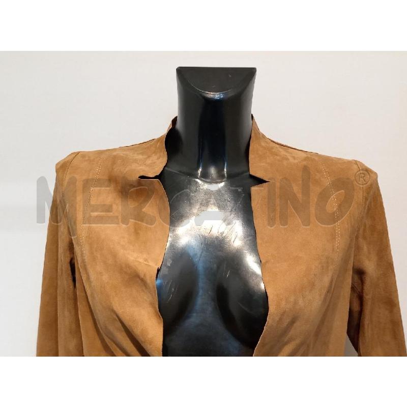 GIACCA DONNA MY SKIN SCAMOSCIATA MARRONE LUNGA | Mercatino dell'Usato Moncalieri bengasi 3