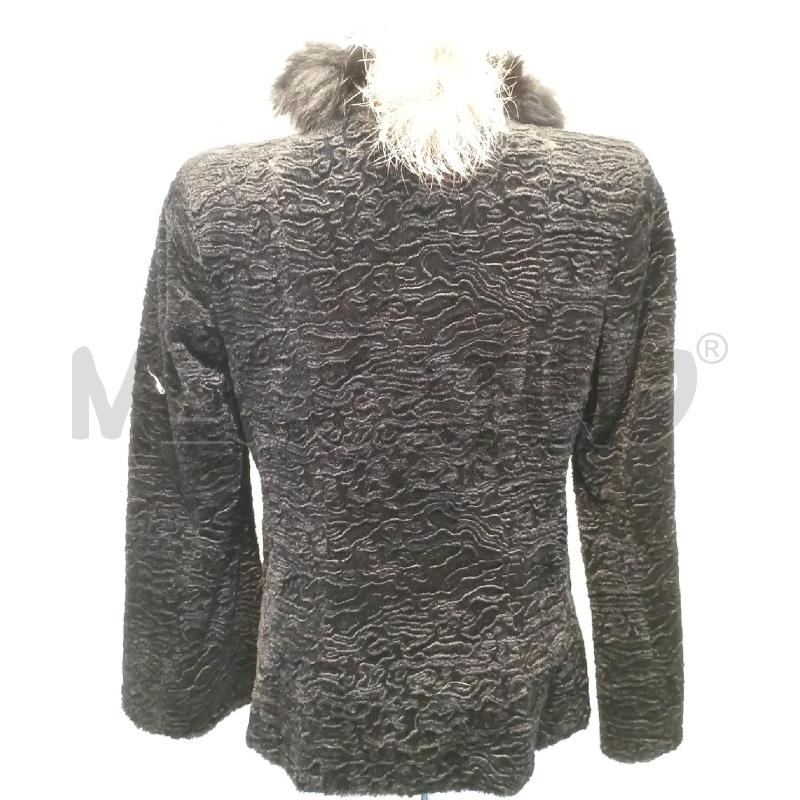 GIACCA DONNA PATRIZIA SUZZI NERA CON INSERTI PELLICCIA | Mercatino dell'Usato Moncalieri bengasi 2