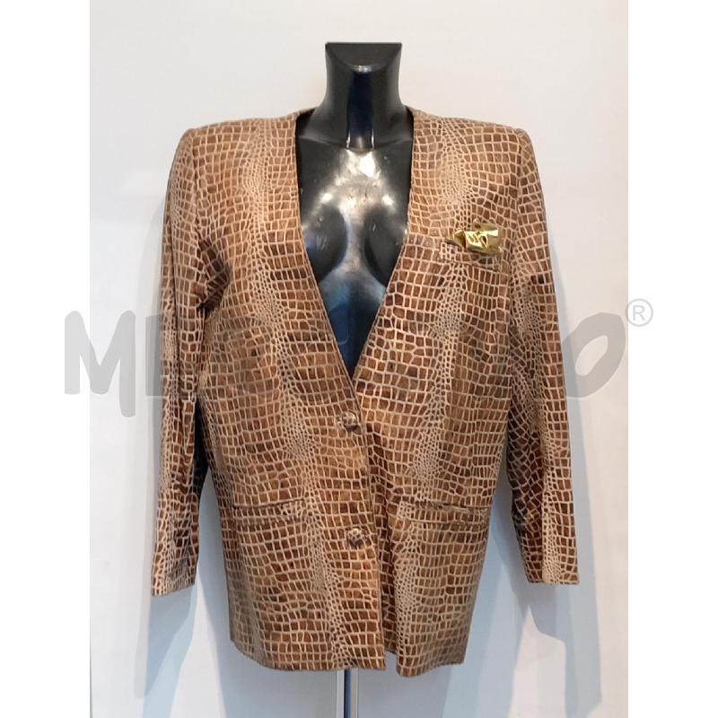 GIACCA DONNA PELLE BEIGE EFFETTO GIRAFFA | Mercatino dell'Usato Moncalieri bengasi 1