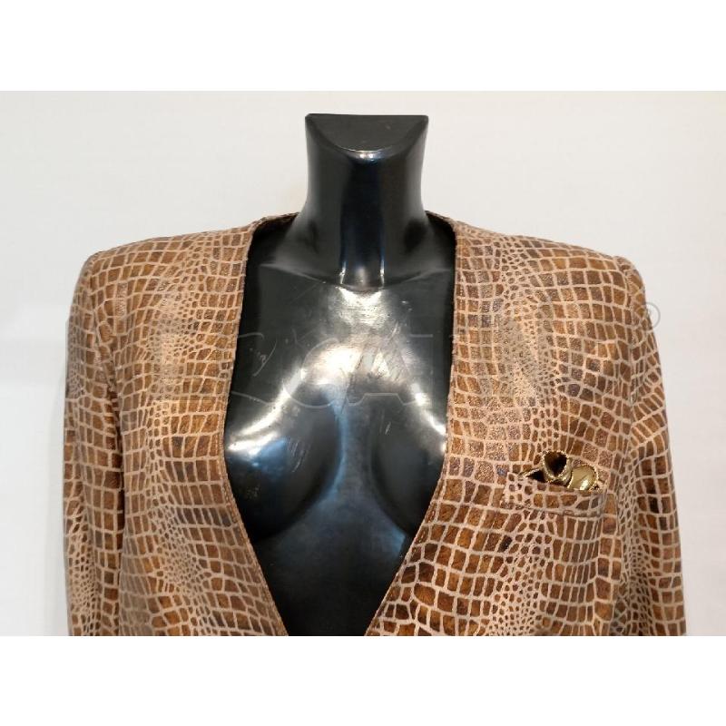 GIACCA DONNA PELLE BEIGE EFFETTO GIRAFFA | Mercatino dell'Usato Moncalieri bengasi 3