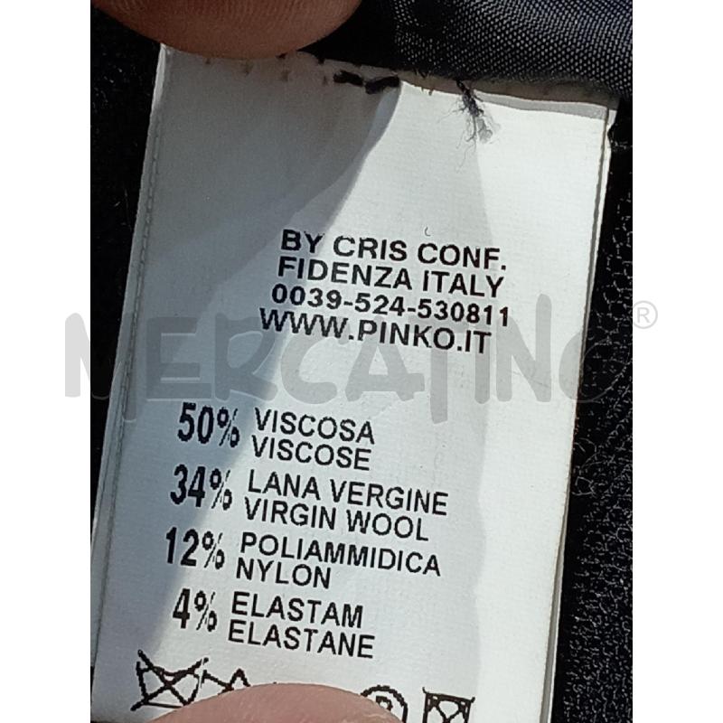 GIACCA DONNA PINKO NERA CHIUSURA FICCO  | Mercatino dell'Usato Moncalieri bengasi 4