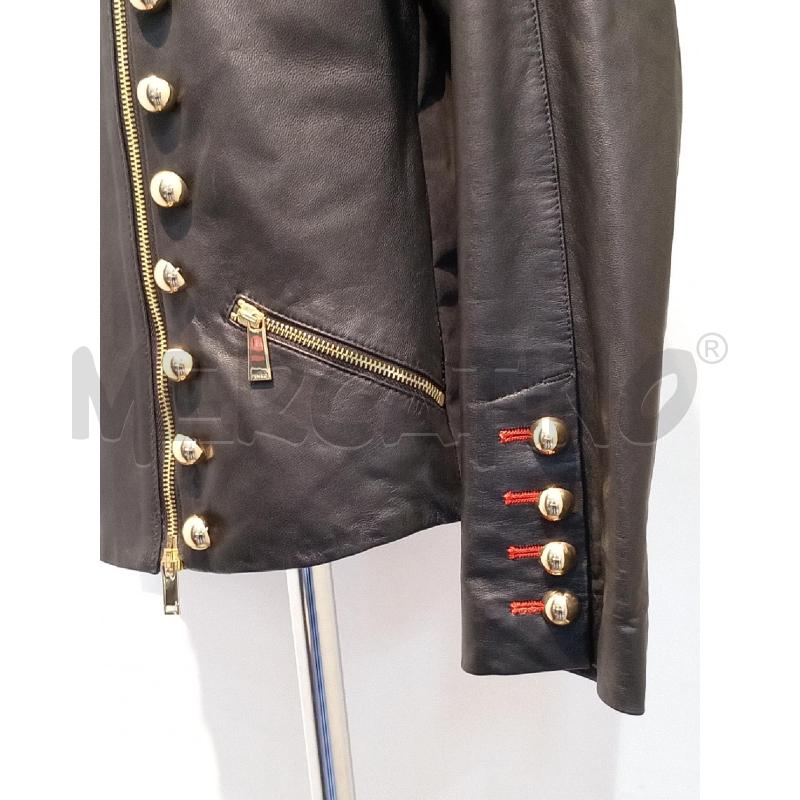 GIACCA DONNA PINKO NERA PELLE BOTTONI DORATI  | Mercatino dell'Usato Moncalieri bengasi 3