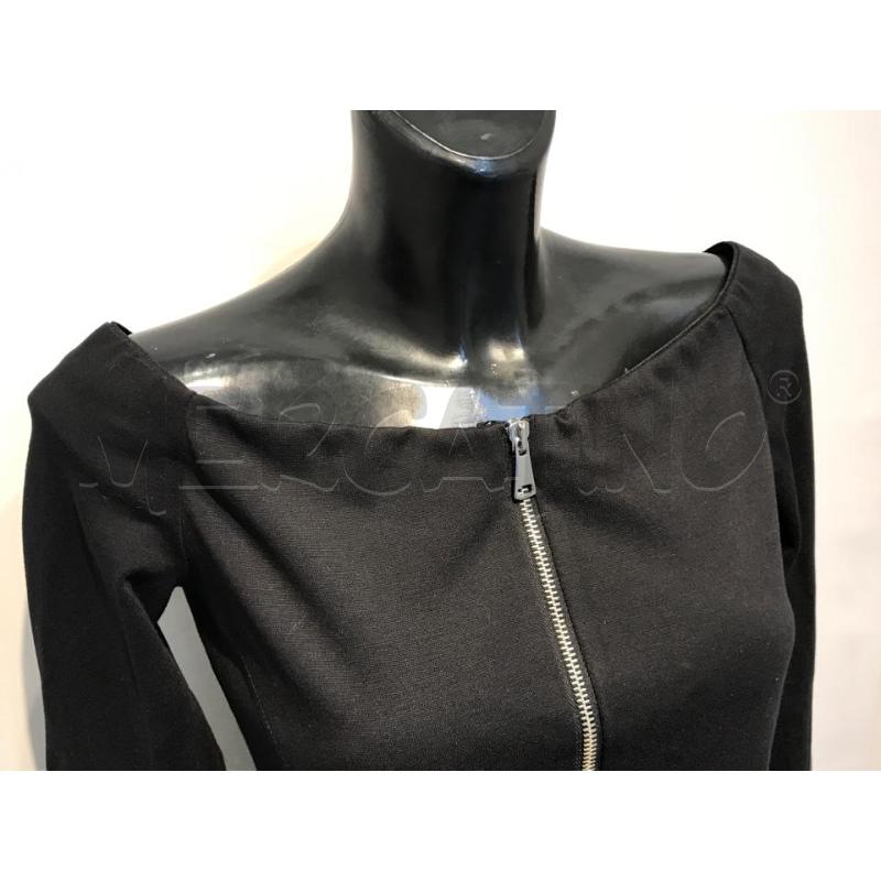 GIACCA DONNA PINKO NERO SCOLLO BARCHETTA CON ZIP DAVANTI | Mercatino dell'Usato Moncalieri bengasi 3