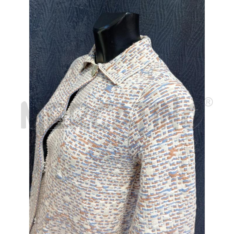 GIACCA DONNA STEFANEL BEIGE FANTASIA MARRONE BLU | Mercatino dell'Usato Moncalieri bengasi 3