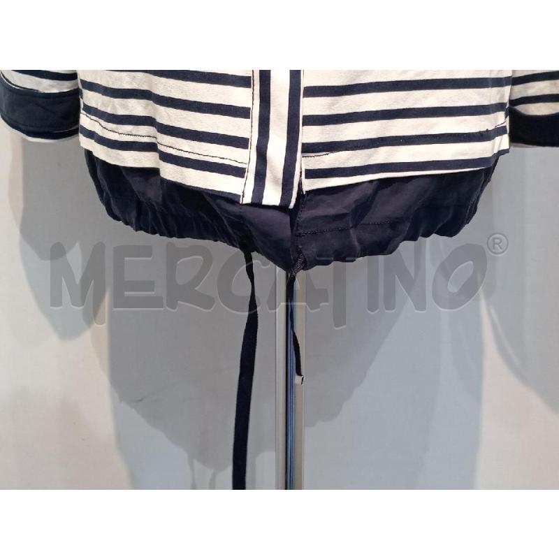 GIACCA DONNA ZARA BASIC BIANCA RIGHE BLU | Mercatino dell'Usato Moncalieri bengasi 4