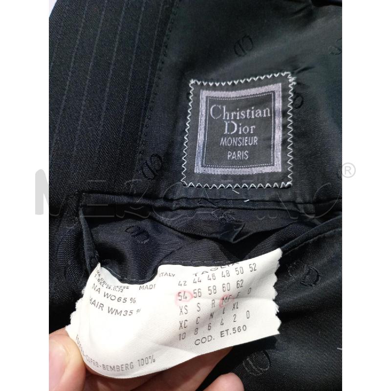 GIACCA UOMO CHRISTIAN DIOR NERO RIGHE DOPPIO PETTO | Mercatino dell'Usato Moncalieri bengasi 4