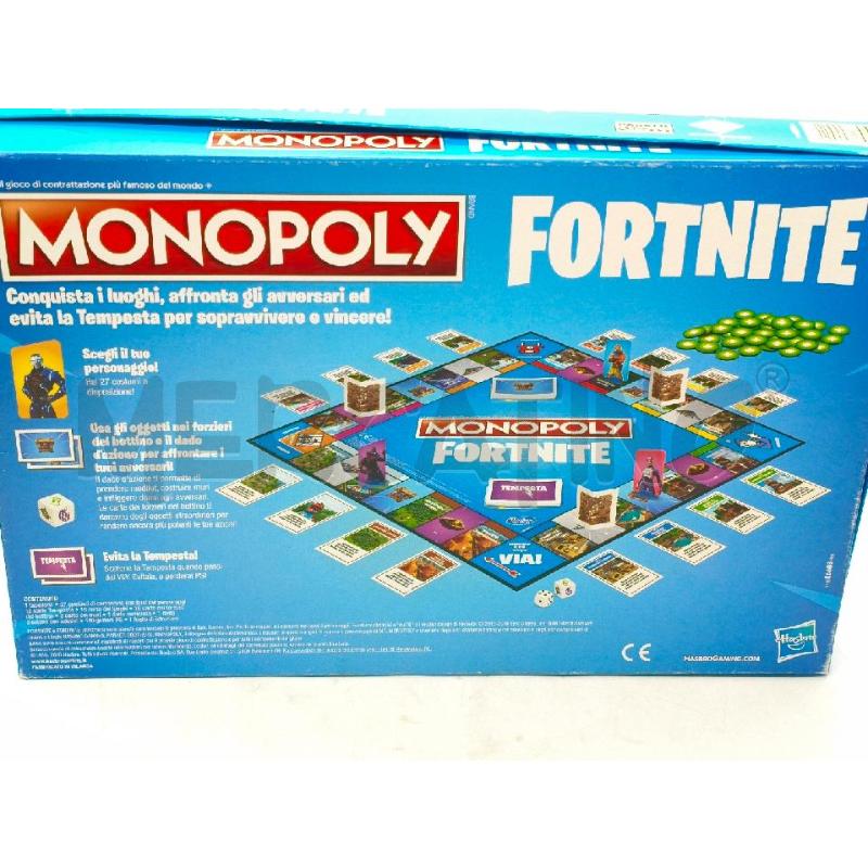 GIOCO DI SOCIETA' MONOPOLY FORTNITE HASBRO COMPLETO | Mercatino dell'Usato Moncalieri bengasi 2