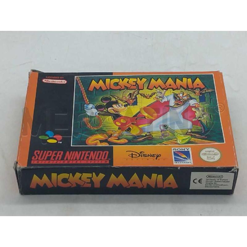 GIOCO MICKEY MANIA SUPER NINTENDO PAL SCATOLA E ISTRUZIONI | Mercatino dell'Usato Moncalieri bengasi 1