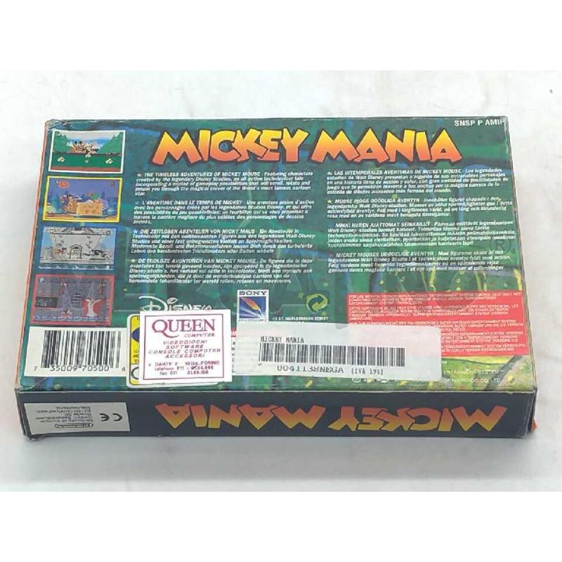 GIOCO MICKEY MANIA SUPER NINTENDO PAL SCATOLA E ISTRUZIONI | Mercatino dell'Usato Moncalieri bengasi 5