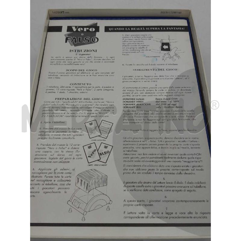 GIOCO VERO O FALSO MB GIOCHI COMPLETO | Mercatino dell'Usato Moncalieri bengasi 3