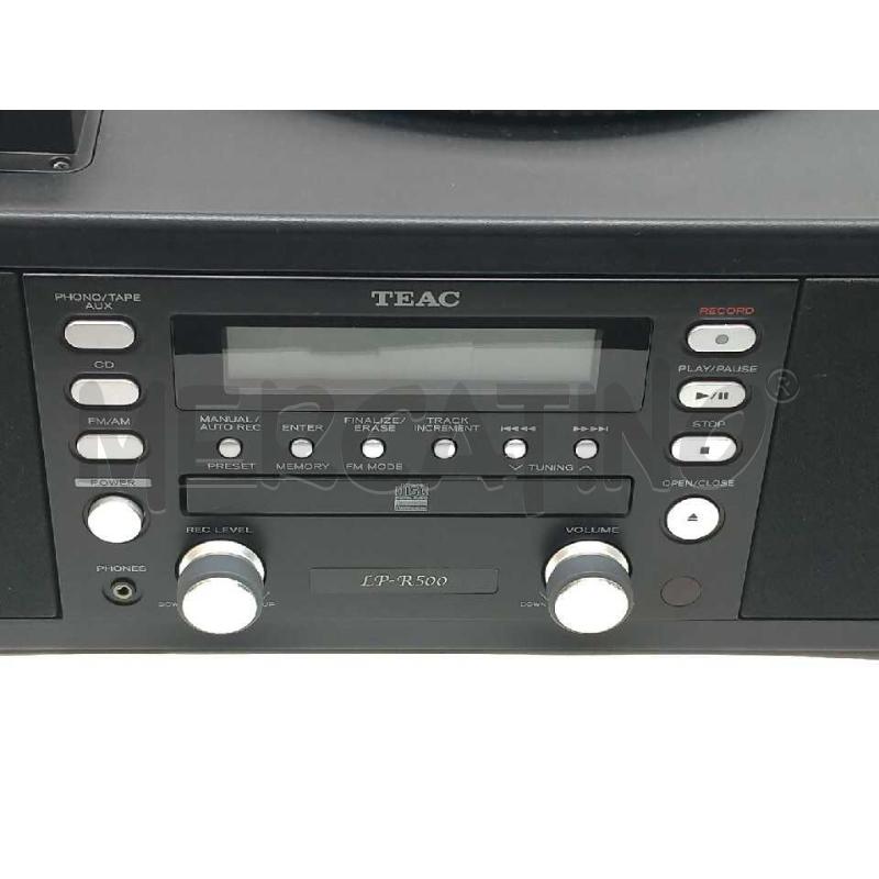 GIRADISCHI RADIO HIFI CD CASSETTA CASSE  INTEGRATE TEAC LP R500 TELECOMANDO E LIBRETTI FUNZIONANTE  | Mercatino dell'Usato Moncalieri bengasi 2