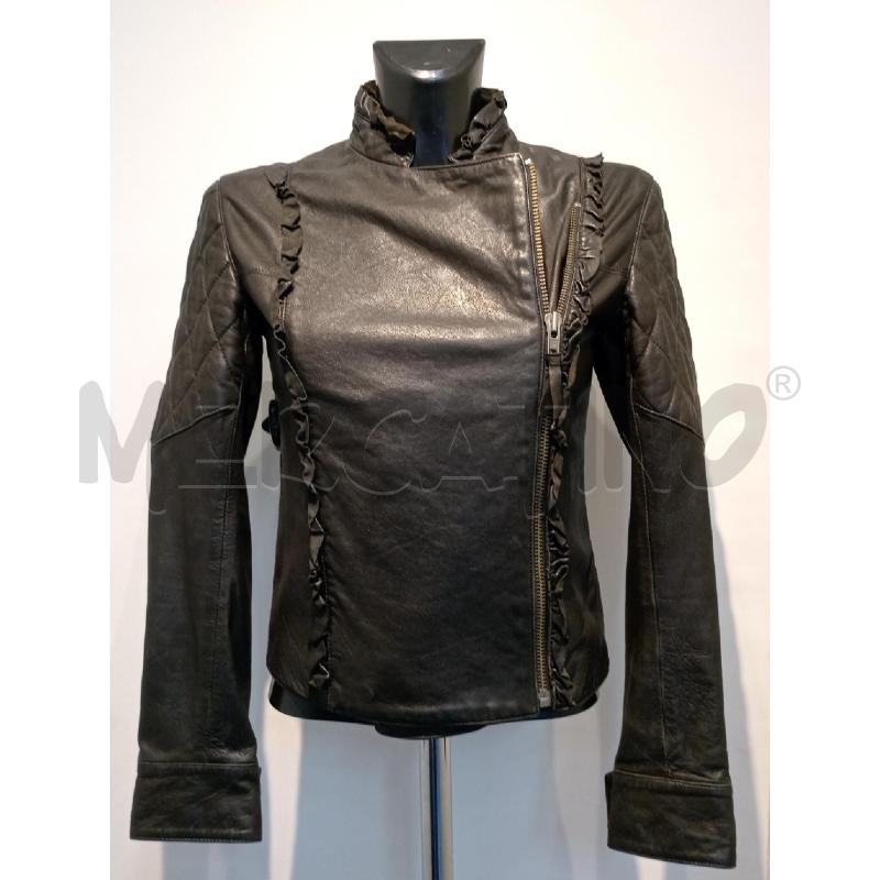 GIUBBOTTO DONNA MAX & CO PELLE NERO ARRICCIATO LATI | Mercatino dell'Usato Moncalieri bengasi 1