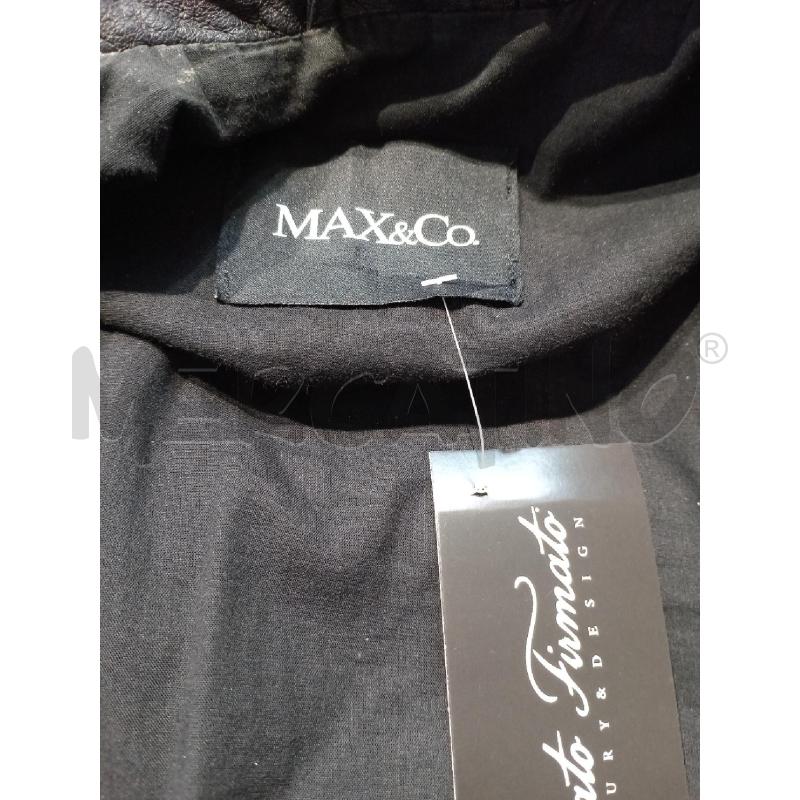 GIUBBOTTO DONNA MAX & CO PELLE NERO ARRICCIATO LATI | Mercatino dell'Usato Moncalieri bengasi 4