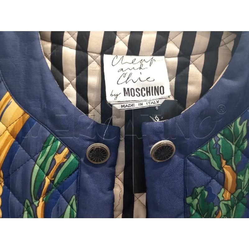 GIUBBOTTO DONNA MOSCHINO TRAPUNTATO BLU FANTASIA ANNI 90  | Mercatino dell'Usato Moncalieri bengasi 5
