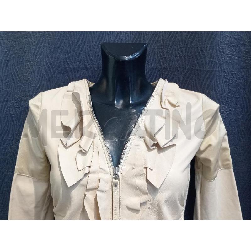 GIUBBOTTO DONNA PINKO PELLE BEIGE CON VOILANT | Mercatino dell'Usato Moncalieri bengasi 3