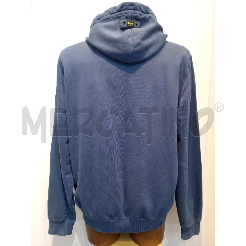 GIUBBOTTO UOMO BLAUER FELPA BLU CON CAPPUCCIO | Mercatino dell'Usato Moncalieri bengasi 2