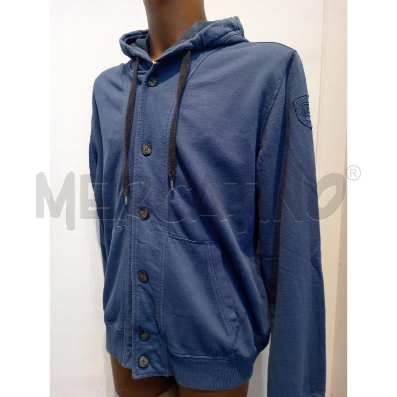 GIUBBOTTO UOMO BLAUER FELPA BLU CON CAPPUCCIO | Mercatino dell'Usato Moncalieri bengasi 3