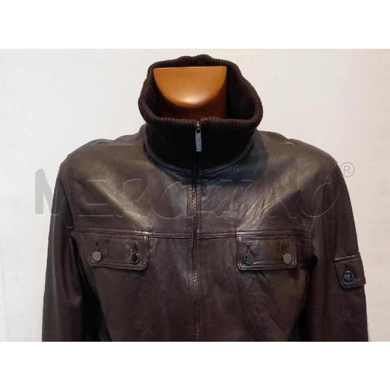 GIUBBOTTO UOMO CALVIN KLEIN PELLE MARRONE BOMBER | Mercatino dell'Usato Moncalieri bengasi 4