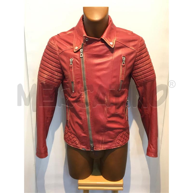 GIUBBOTTO UOMO S.W.O.R.L.D. ROSSO PELLE  | Mercatino dell'Usato Moncalieri bengasi 1