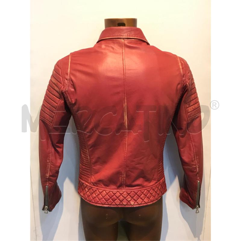 GIUBBOTTO UOMO S.W.O.R.L.D. ROSSO PELLE  | Mercatino dell'Usato Moncalieri bengasi 2