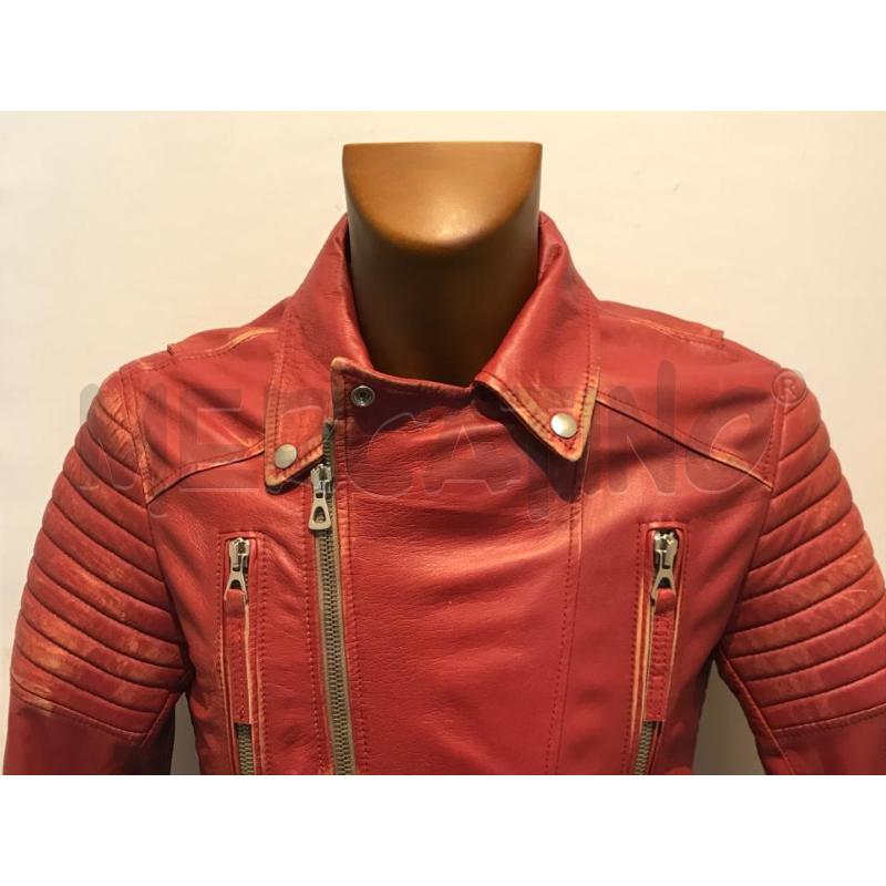 GIUBBOTTO UOMO S.W.O.R.L.D. ROSSO PELLE  | Mercatino dell'Usato Moncalieri bengasi 3