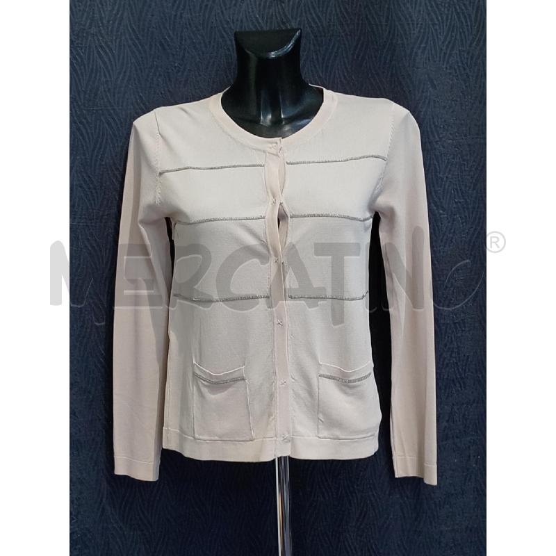 GOLFINO DONNA GIORGIO MONTEVERDI BEIGE INSERTI ARGENTATI | Mercatino dell'Usato Moncalieri bengasi 1