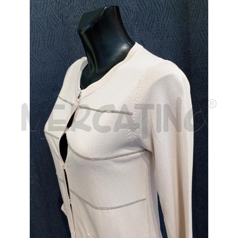 GOLFINO DONNA GIORGIO MONTEVERDI BEIGE INSERTI ARGENTATI | Mercatino dell'Usato Moncalieri bengasi 3