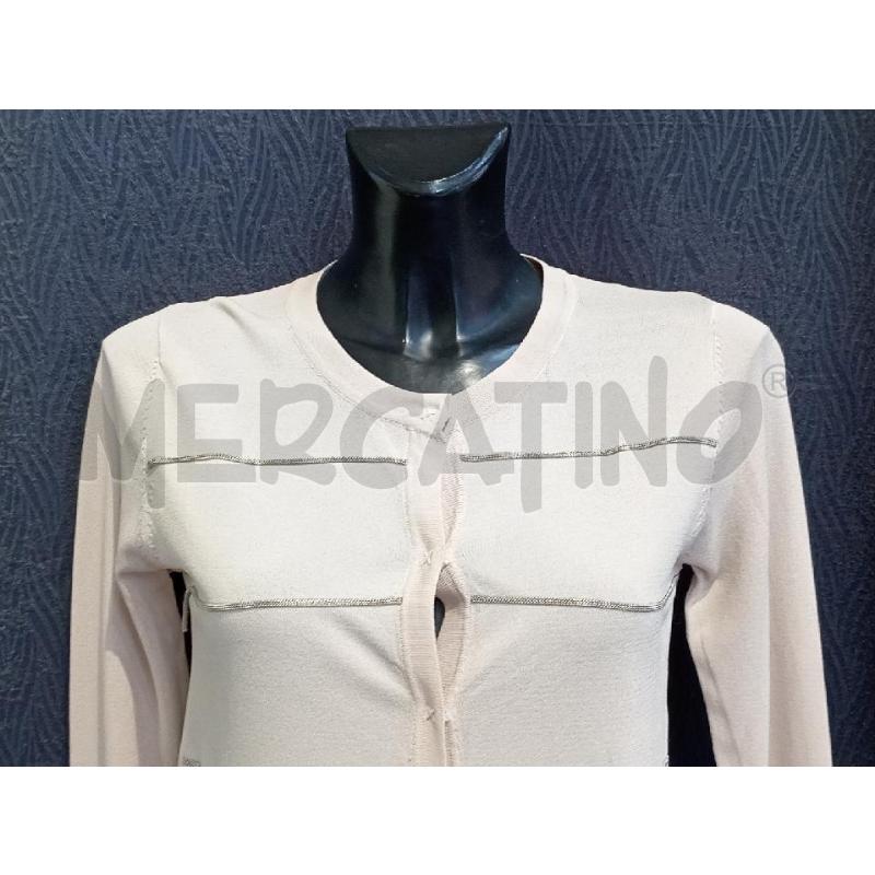 GOLFINO DONNA GIORGIO MONTEVERDI BEIGE INSERTI ARGENTATI | Mercatino dell'Usato Moncalieri bengasi 4