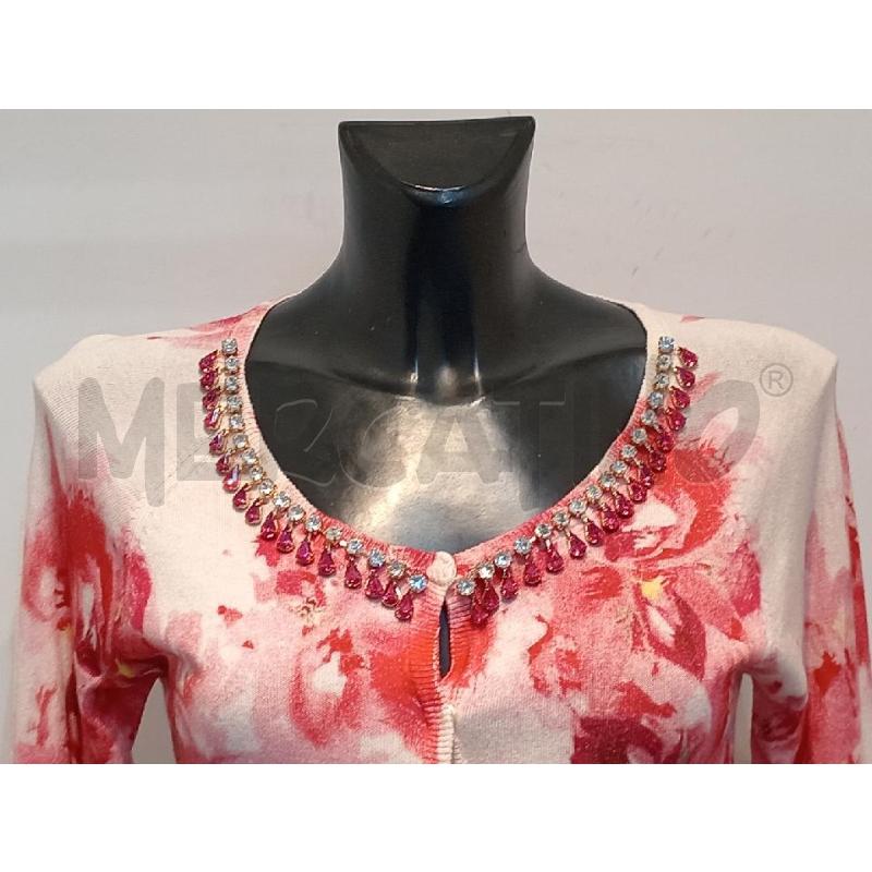 GOLFINO DONNA NENETTE ROSA FIORI CON STRASS | Mercatino dell'Usato Moncalieri bengasi 4