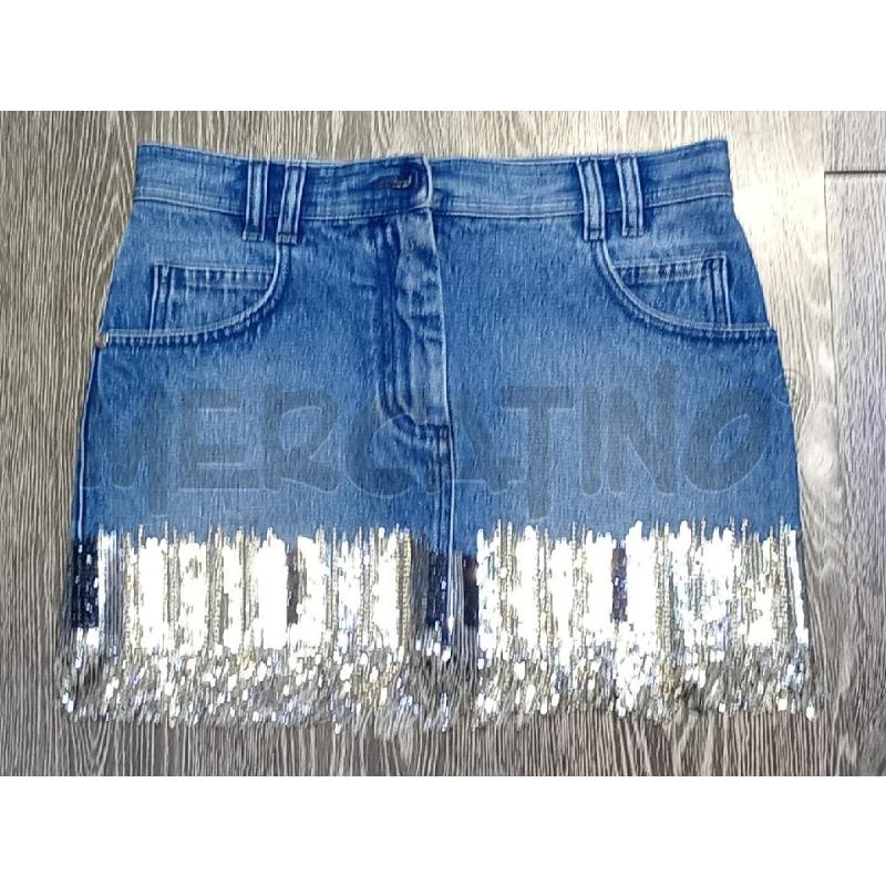GONNA BALMAIN JEANS CON ISERTO STRASS E PAILLETTES | Mercatino dell'Usato Moncalieri bengasi 1