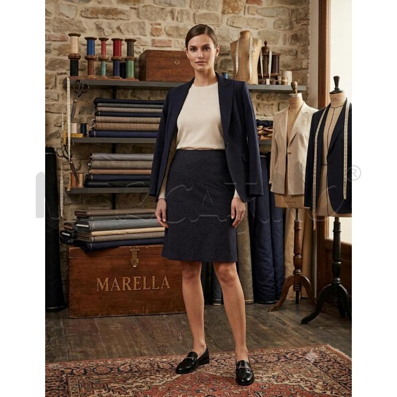 GONNA MARELLABLU MICRO GESSATURA BIANCA  | Mercatino dell'Usato Moncalieri bengasi 1