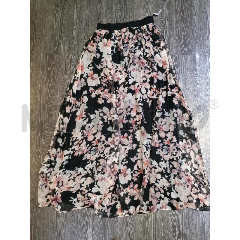 GONNA MAX MARA LUNGA NERA FIORI | Mercatino dell'Usato Moncalieri bengasi 1